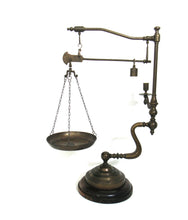 Antique brass Chapman balance scale - Antique kitchen decor.