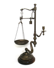 Antique brass Chapman balance scale - Antique kitchen decor.