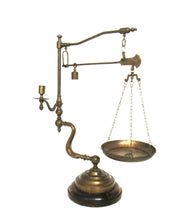 Antique brass Chapman balance scale - Antique kitchen decor.