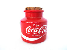 Vintage Coca Cola glass canister - enjoy coca cola glass jar with cork.