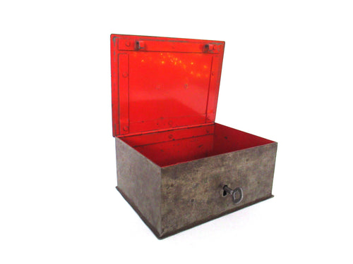 Vintage Beaumont Money Box with key, Safe, Saving bank. Document box.