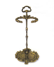 Antique brass umbrella stand - cane stand - fire place tool holder.