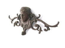 Antique brass pediment - front on - embellishment. #908G8CAK13