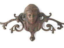 Antique brass pediment - front on - embellishment. #908G8CAK13