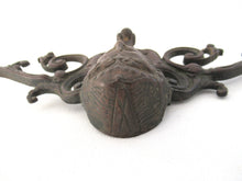 Antique brass pediment - front on - embellishment. #908G8CAK13