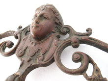 Antique brass pediment - front on - embellishment. #908G8CAK13
