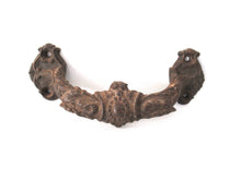 Large antique ornate pull marked with L. Pinet Paris - door handle - salvage hardware - cabinet pull - drawer handle.