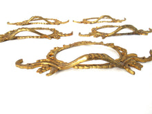 Antique ornate victorian brass pulls - drawer pulls - furniture hardware, embellishment.