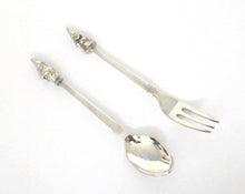David the gnome Silver Cutlery, silver spoon and fork.