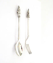 David the gnome Silver Cutlery, silver spoon and fork.