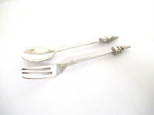 David the gnome Silver Cutlery, silver spoon and fork.