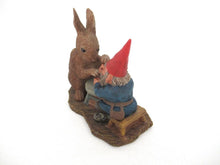 Rabbit playing game with David the gnome: 'Ollekebolleke'. Designed by Rien Poortvliet, produced by AAAAAAA International Co. Ltd.