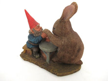Rabbit playing game with David the gnome: 'Ollekebolleke'. Designed by Rien Poortvliet, produced by AAAAAAA International Co. Ltd.