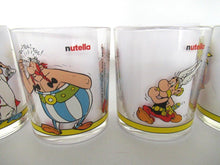 Asterix and Oberlix Collectible Nutella Glasses. Asterix, Obelix, Troubadix, Miraculix.