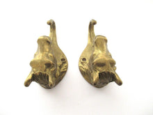 Set of 2 Solid Brass Horse Head Wall hooks, Coat hooks, Hanger, horse head.
