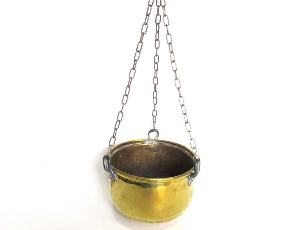 hanging brass planter Brass hanging planter, Vintage Brass Planter, Copper Planter, hanging – UpperDutch
