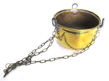 UpperDutch:Planter,Brass hanging planter, Vintage Brass Planter, Copper Planter, hanging flower pot.