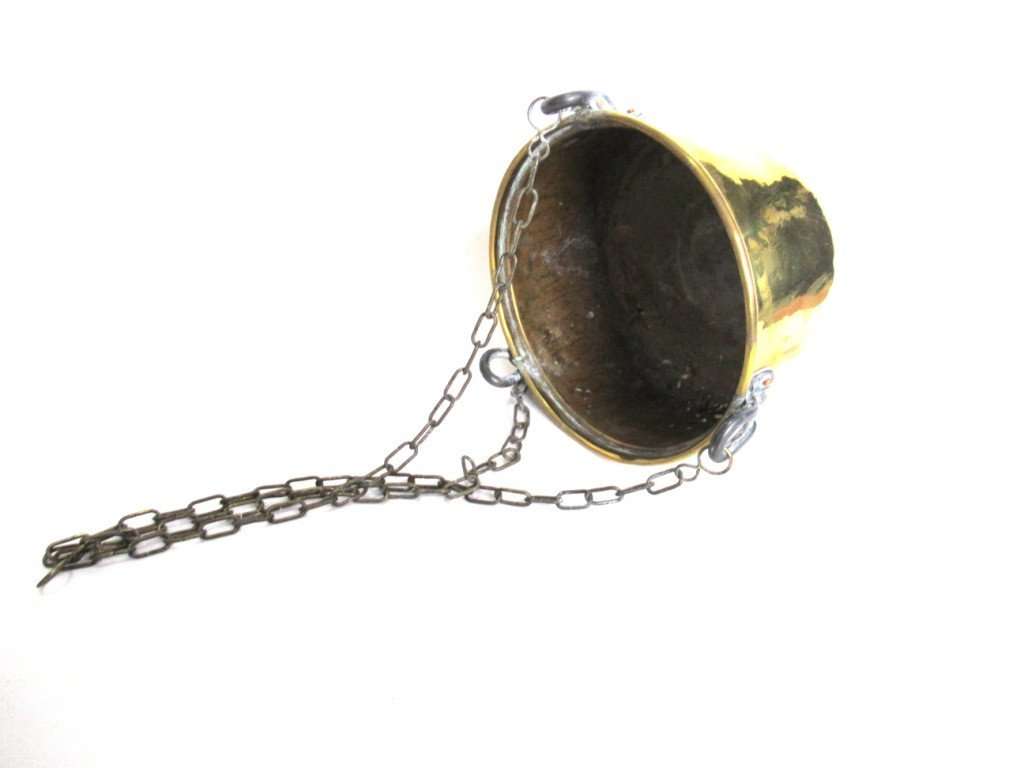 antique brass hanging planter Brass hanging planter, Vintage Brass Planter, Copper Planter, hanging – UpperDutch