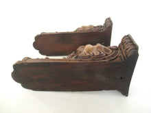 Vintage set of 2 Lion Corbels, furniture, ornament,faux wood, resin.