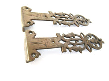 Set of 2 Decorative brass Corner Brackets, Furniture Hardware. Applique, Corner piece.