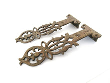 Set of 2 Decorative brass Corner Brackets, Furniture Hardware. Applique, Corner piece.
