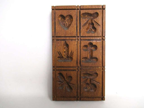 UpperDutch:Cookie Mold,Springerle, Vintage Wooden cookie mold.