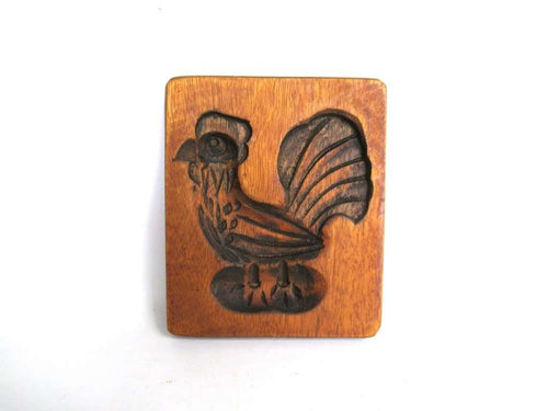 UpperDutch:Cookie Mold,Rooster Springerle, Vintage Wooden cookie mold.