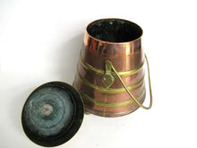 UpperDutch:Home and Decor,Antique Brass Coal Kettle, Fire Extinguisher, fire place decor.
