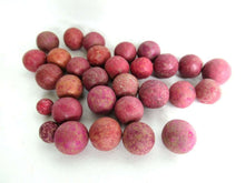 UpperDutch:Marbles,Clay Marbles, Set of 30 Pink Antique Clay Marbles, Antique marbles.