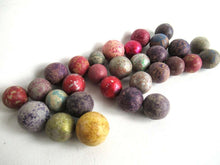 UpperDutch:Marbles,Antique marbles, Set of 30 antique clay marbles.
