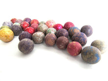 UpperDutch:Marbles,Antique marbles, Set of 30 antique clay marbles.