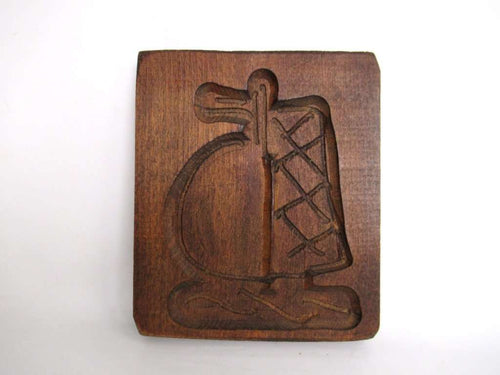 UpperDutch:Cookie Mold,Vintage Ship Wooden cookie mold, Springerle cookie mold.