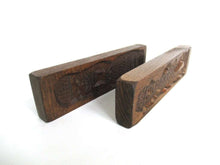 UpperDutch:Cookie Mold,Set of 2 molds, Vintage Wooden Springerle cookie molds.