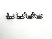 UpperDutch:Hooks and Hardware,Wire Coat Hooks, Set of 4 Rusty Chipped Wall hooks, Shabby Wall hook, Chipped paint Coat hook.