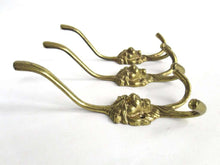 UpperDutch:Hooks and Hardware,Set of 3 Brass Lion Head Wall hooks