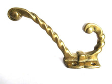 UpperDutch:Hooks and Hardware,Victorian Style Solid Brass Wall Hook, Antique brass coat hook. Storage Solution.