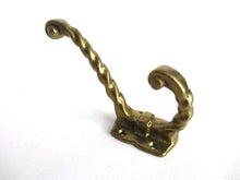 UpperDutch:Hooks and Hardware,Victorian Style Solid Brass Wall Hook, Antique brass coat hook. Storage Solution.