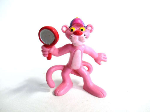 UpperDutch:Figurines,Pink Panther with magnifying glass Pvc Figurine Bully 1983 United Artists West Germany