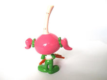 Casey with pizza, Schleich West-Germany The Snorks, Pvc figurine 1980's.