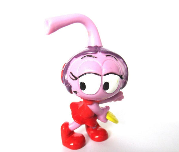 Snork Daffney with frisbee Schleich West-Germany The Snorks, Pvc figurine 1980's.