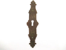 Antique brass keyhole cover Ornamental escutcheon Cabinet Hardware Furniture applique.