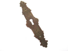 Antique brass keyhole cover Ornamental escutcheon Cabinet Hardware Furniture applique.