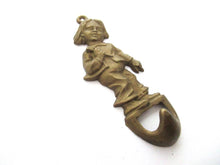 Vintage Brass Towel hook, Kitchen hook.