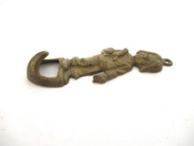 Vintage Brass Towel hook, Kitchen hook.