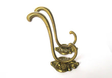 Set of 2 Solid Brass Ornate Wall hook, Coat hook.