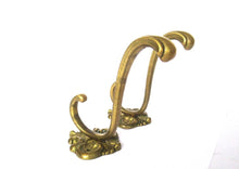 Set of 2 Solid Brass Ornate Wall hook, Coat hook.