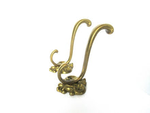 Set of 2 Solid Brass Ornate Wall hook, Coat hook.