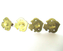 Set of 4 Vintage Towel hooks, Kitchen hook, Solid brass coat hooks.