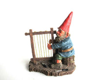 UpperDutch:Gnomes,Classic Gnomes 'Cornelius' Gnome figurine after a design by Rien Poortvliet, Gnome playing Harp