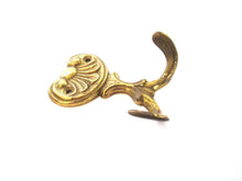 1 (ONE) Brass Towel hook, Kitchen hook, Solid brass coat hook.
